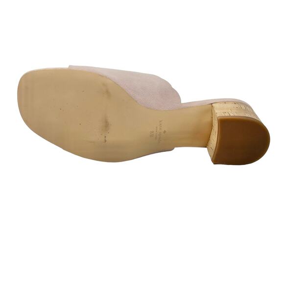 NWOB Kate Spade Dusty Rose Suede Heeled Block Sandal Size 8 - Picture 7 of 8